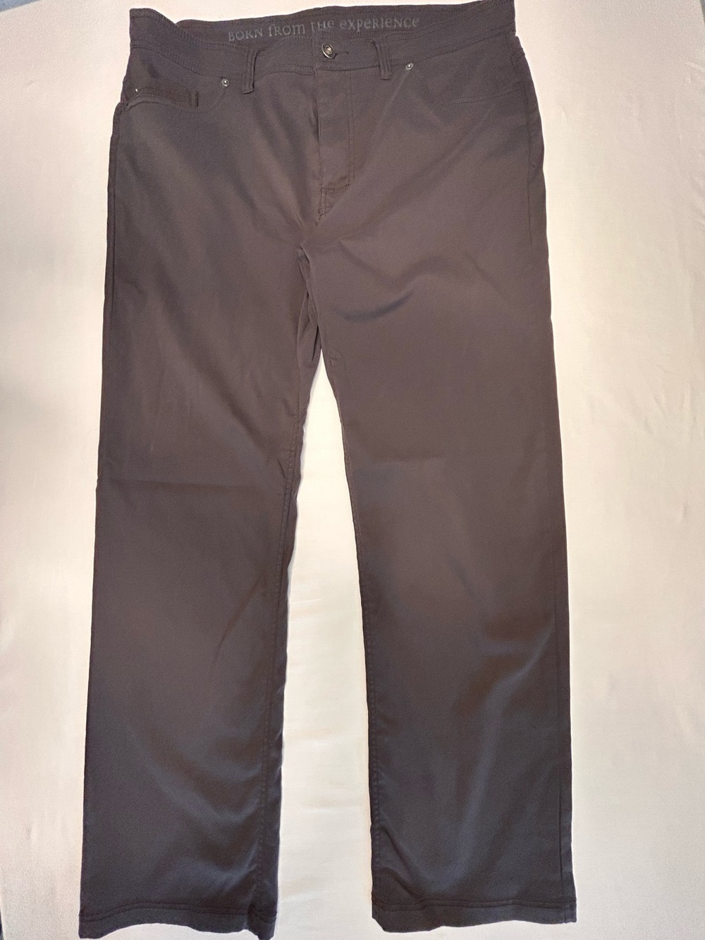 prAna Pants Mens 38 Slim Fit Dark Gray Stretch Travel Outdoor Casual